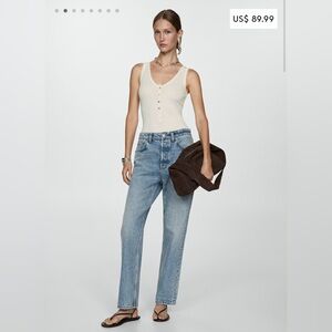 Mango Waist straight Baggy jeans